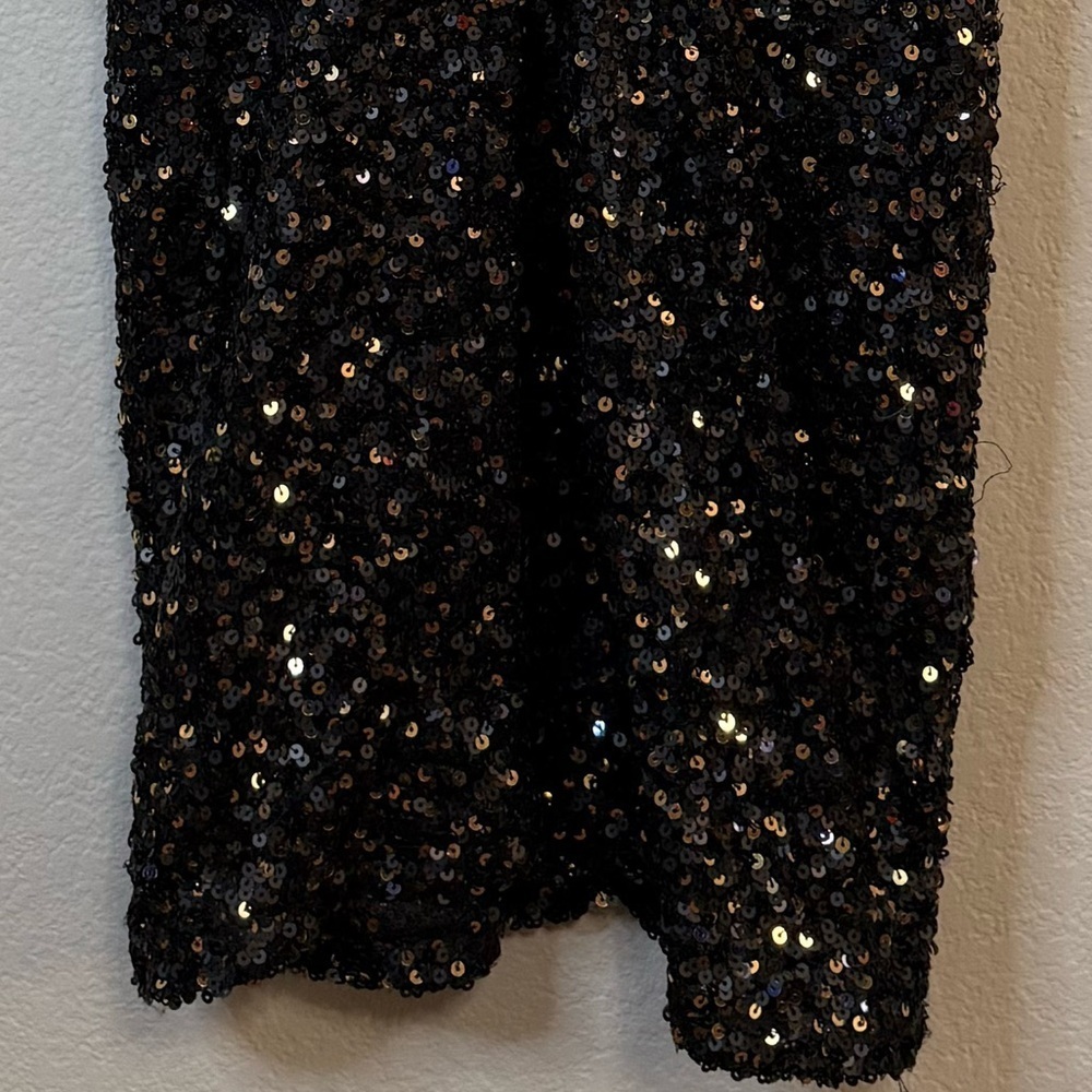 NWT Heartloom Kaley Sequin Short Sleeve Bodycon Dress V Neck Black Size Small - Picture 12 of 15